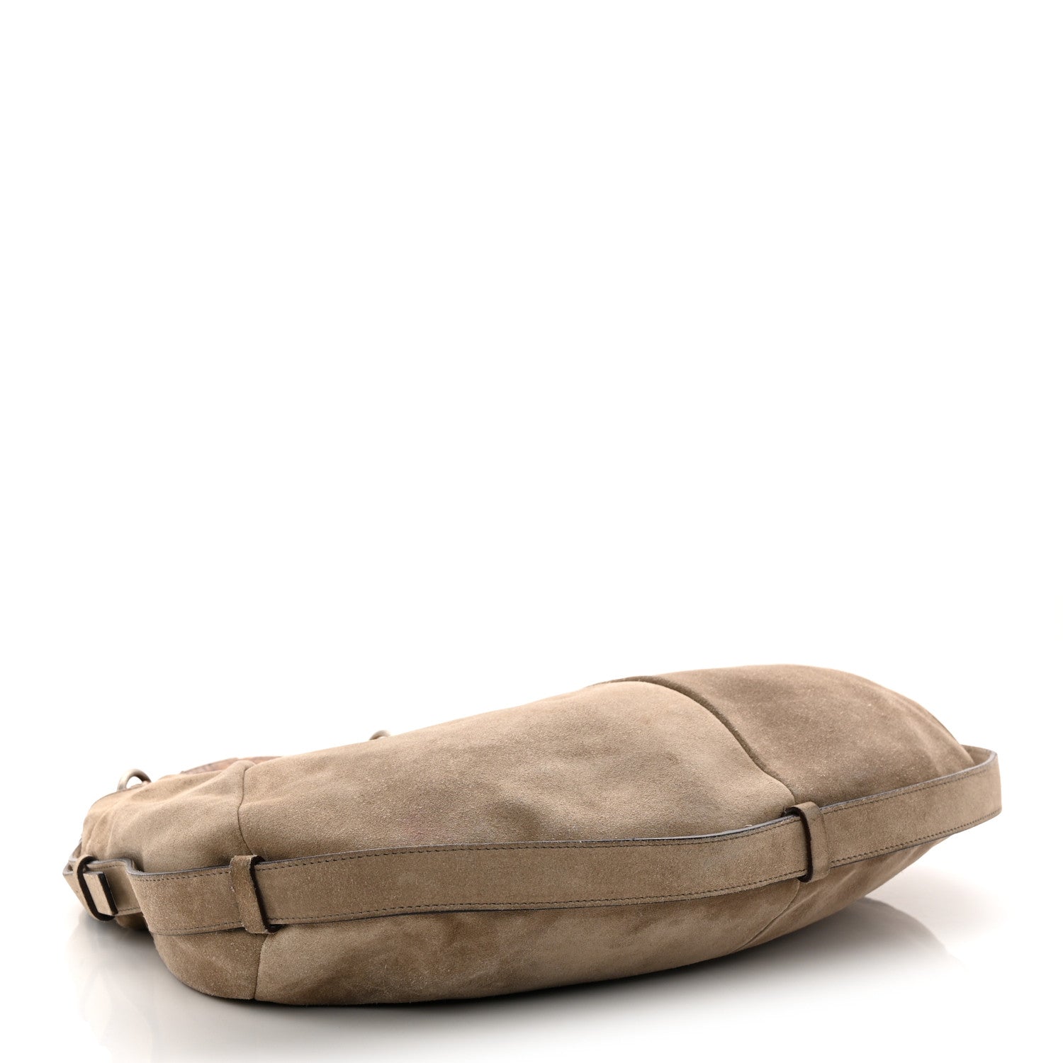 Saint Laurent Suede Buffalo Horn Mombasa Hobo Beige 4 of 11