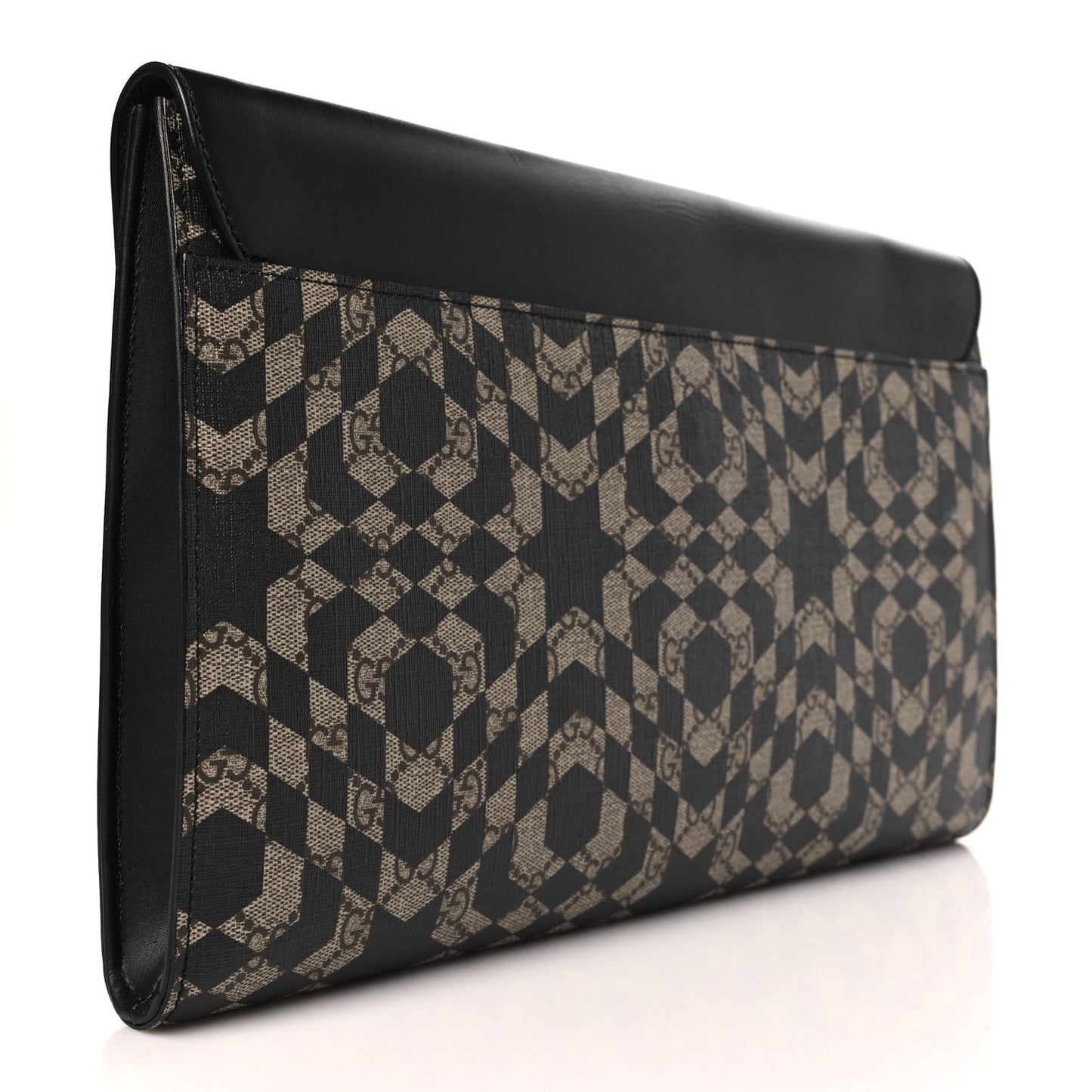 GG Supreme Monogram Caleido Print Clutch Black