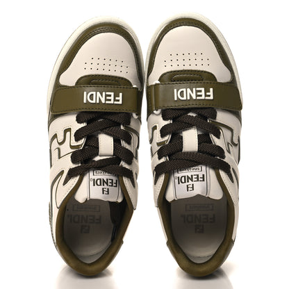 Fendi Vitello Womens Fendi Match Low Top Sneakers 38 Green 2 of 9