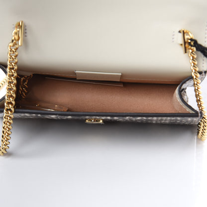 Gucci Snakeskin Floral Embroidered Super Mini Sylvie Chain Shoulder Bag 5 of 9