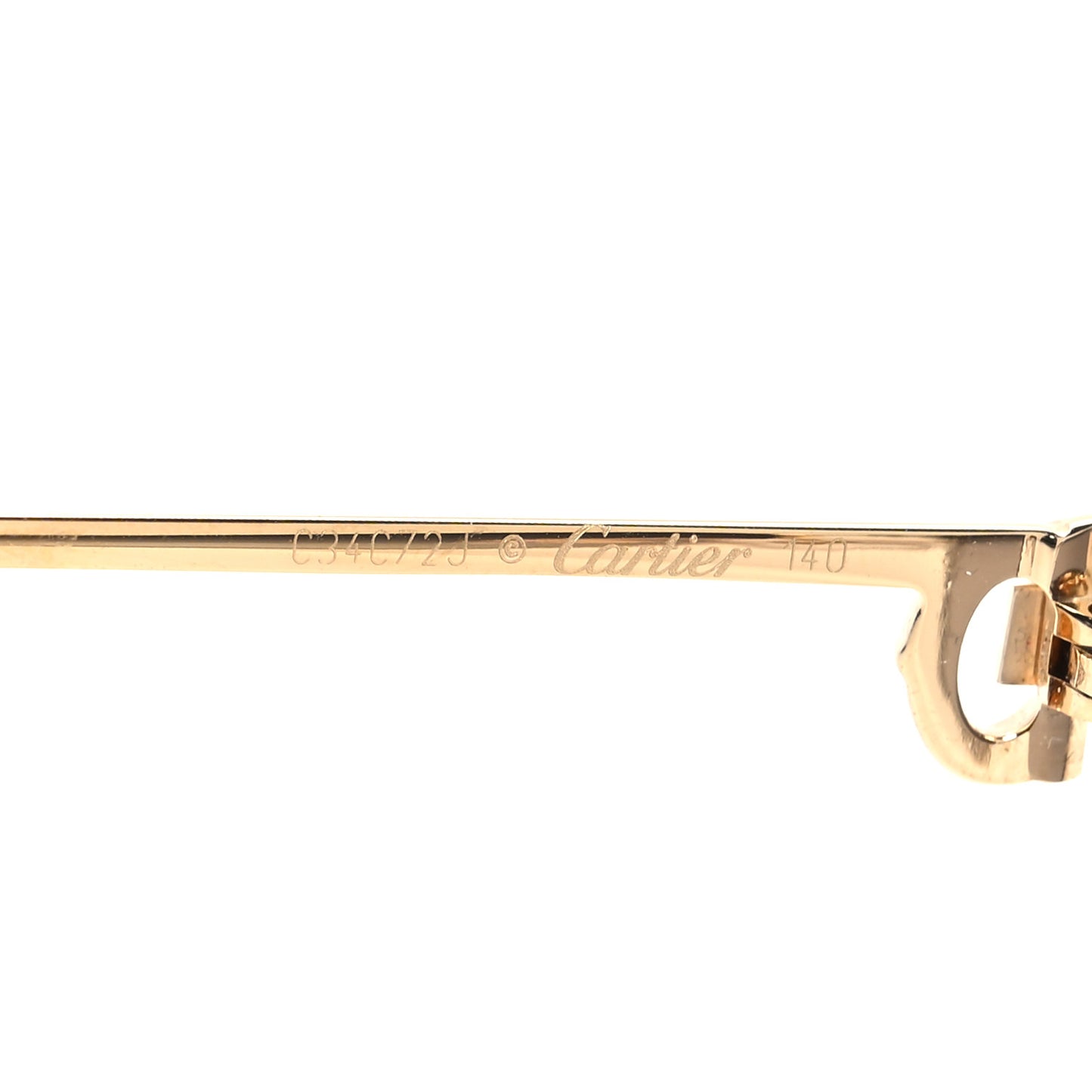 Metal Premiere de Cartier Sunglasses Gold