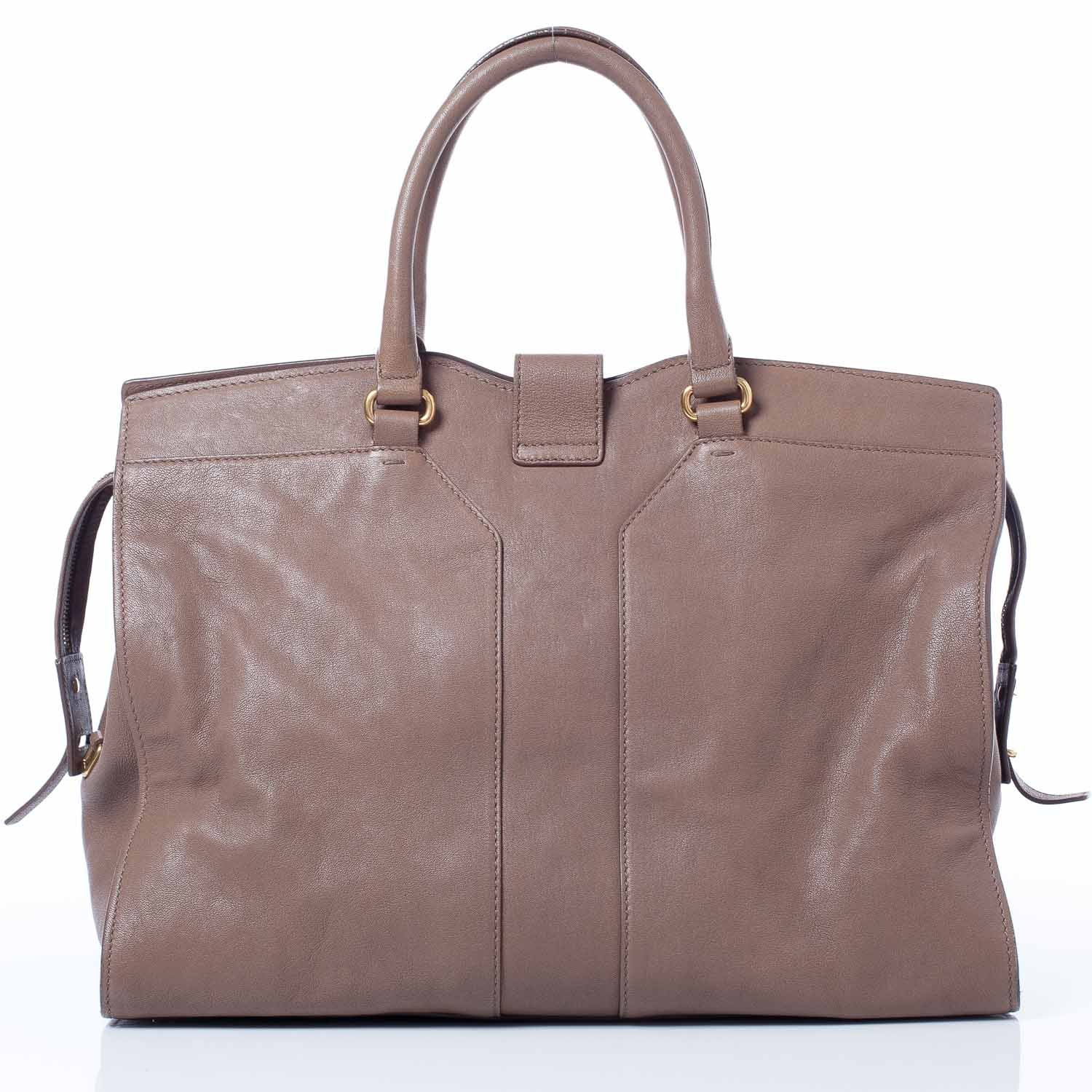 Saint Laurent Leather Large Cabas ChYc Taupe 4 of 9