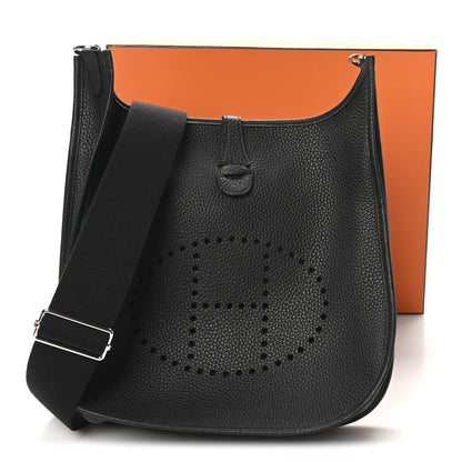Hermes Taurillon Clemence Evelyne III PM Black 11 of 11