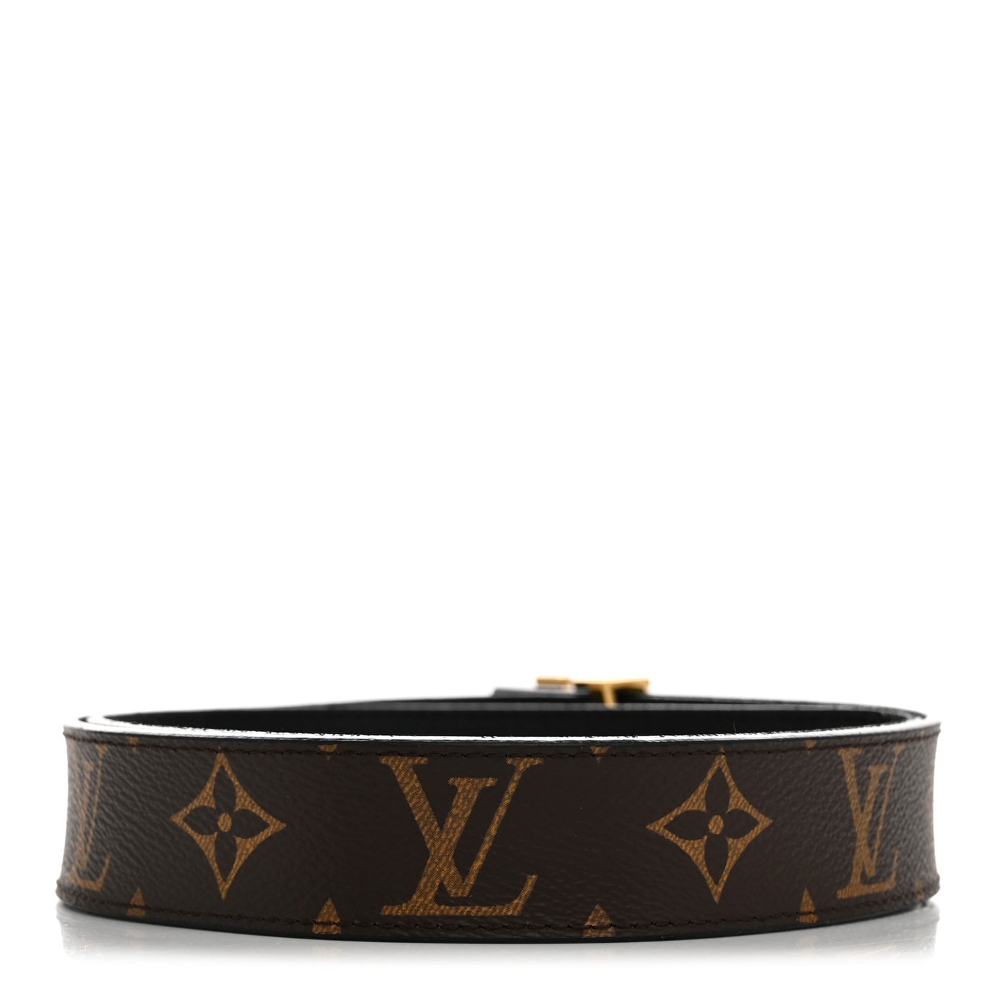 Calfskin Monogram 30mm LV Initiales Reversible Belt 90 36 Black