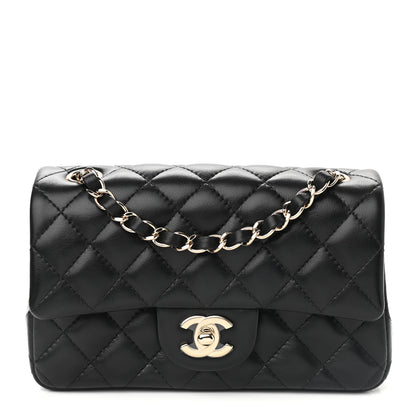 Chanel Lambskin Quilted Mini Rectangular Flap Black 1 of 9