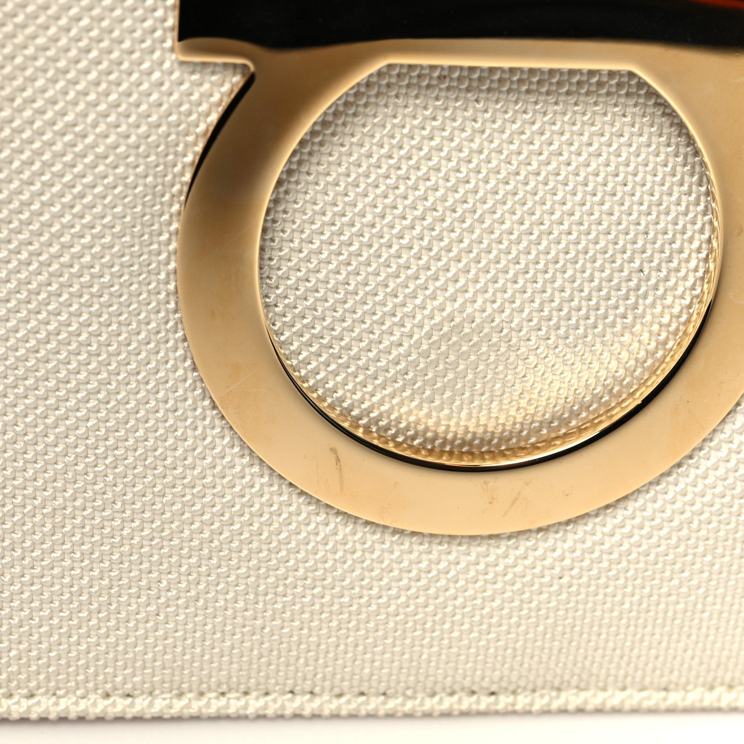 Salvatore Ferragamo Canvas Calfskin Thalia Crossbody Bag White Multicolor 12 of 13