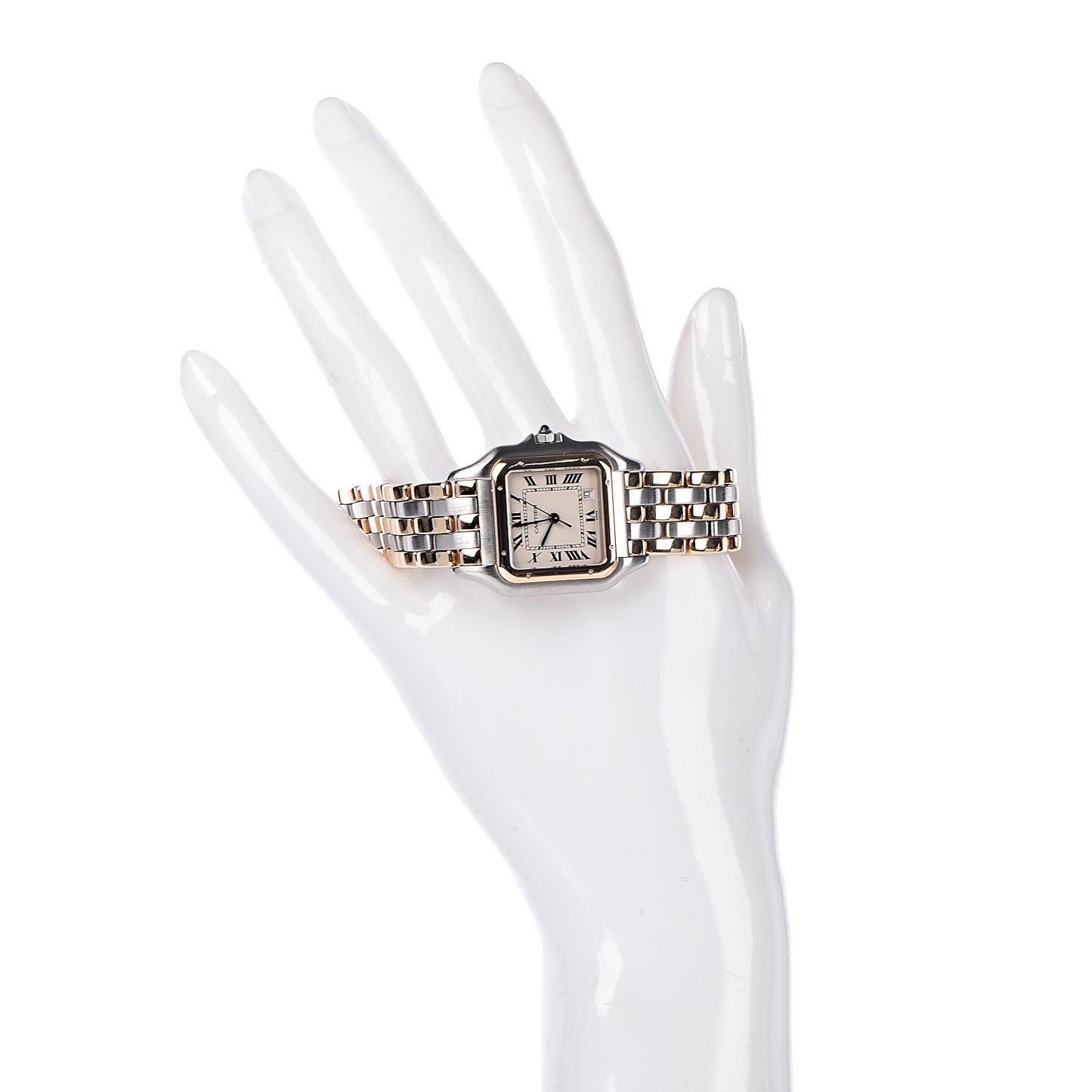 Stainless Steel 18K Yellow Gold 27mm Panthere Quartz Watch