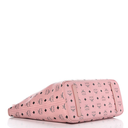 MCM Visetos Medium Anya Zip Top Shopper Tote Pink 5 of 14