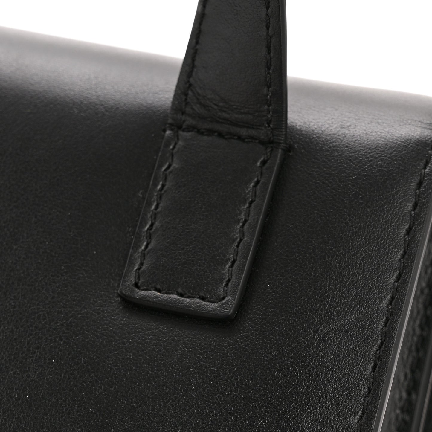 Calfskin 3.5 Flap Top Handle Bag Black