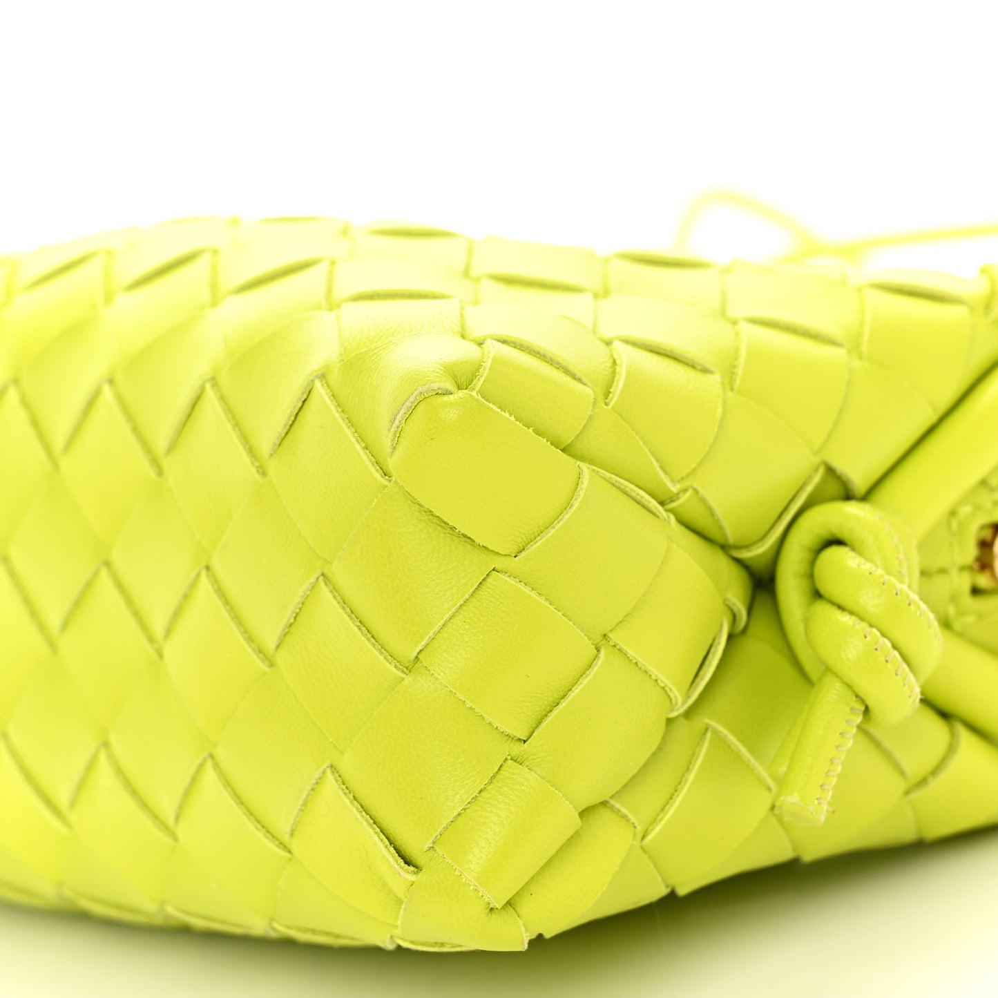 Nappa Intrecciato Mini Loop Camera Bag Acid Kiwi