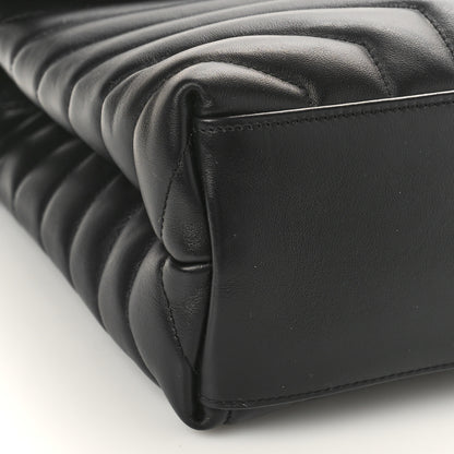 Saint Laurent Calfskin Y Quilted Monogram Monochrome Medium Loulou Chain Satchel Black 8 of 9