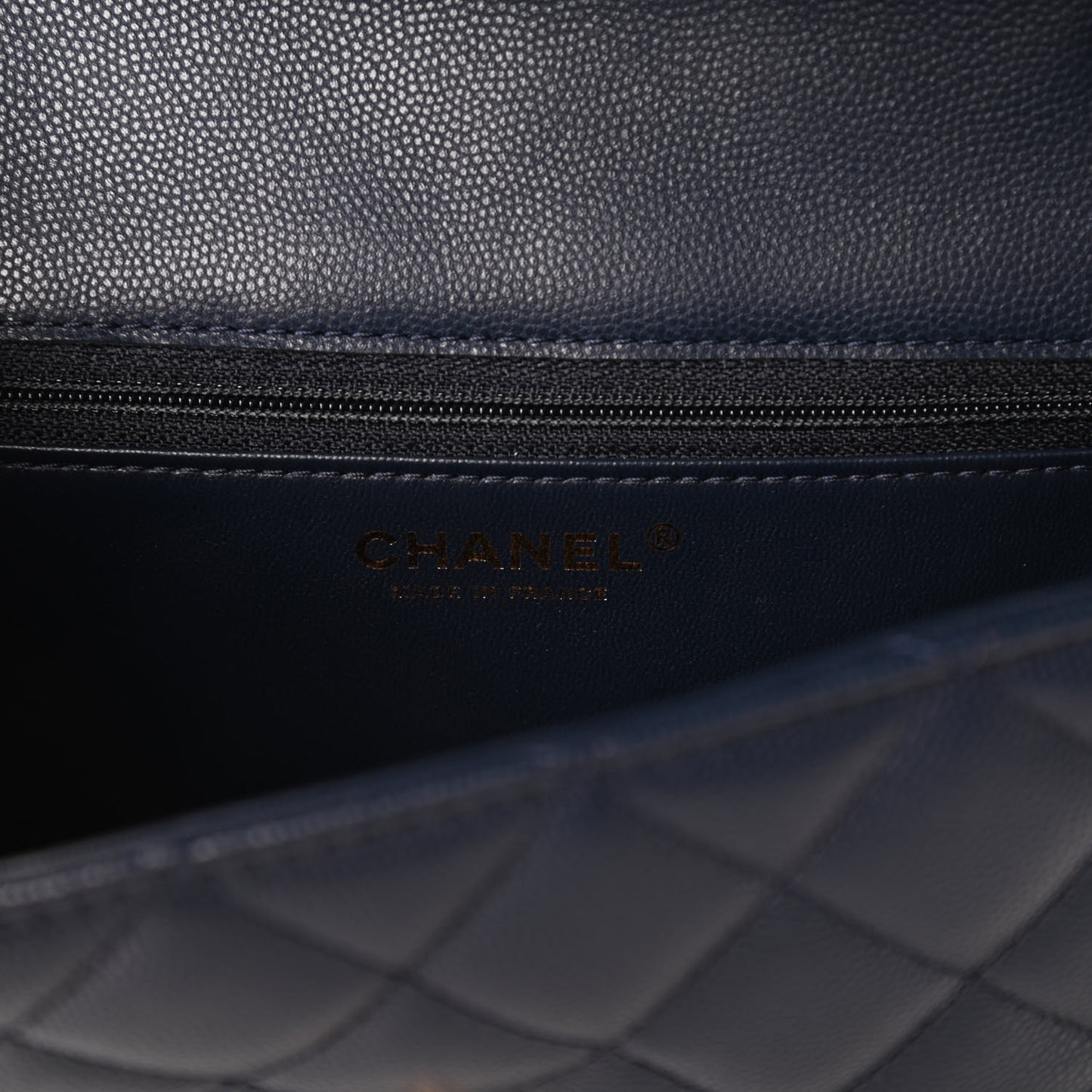 Caviar Quilted Medium Sweet Classic Flap Navy Blue