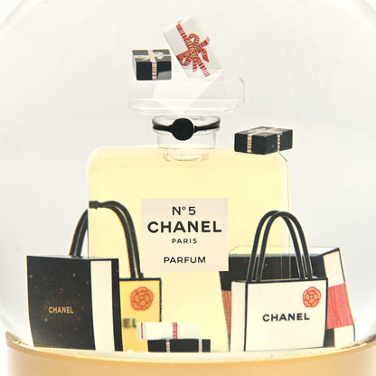 Chanel Glass N°5 Perfume Bottle Snow Globe Gold 7 of 8