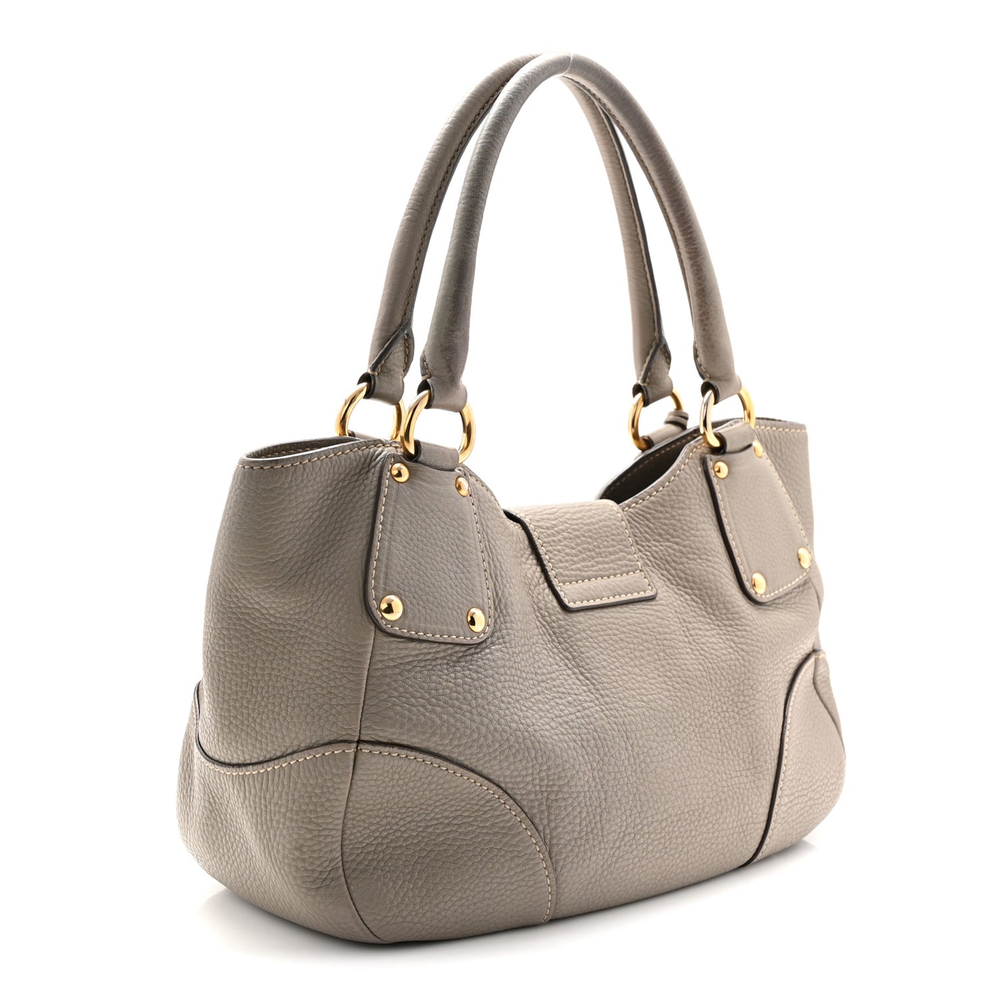 Vitello Daino Pushlock Tote Argilla