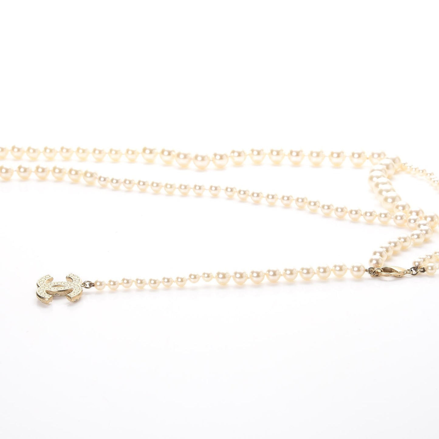 Pearl CC Double Strand Belt Gold