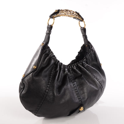 Saint Laurent Calfskin Vincennes Mombasa Hobo Black 3 of 8