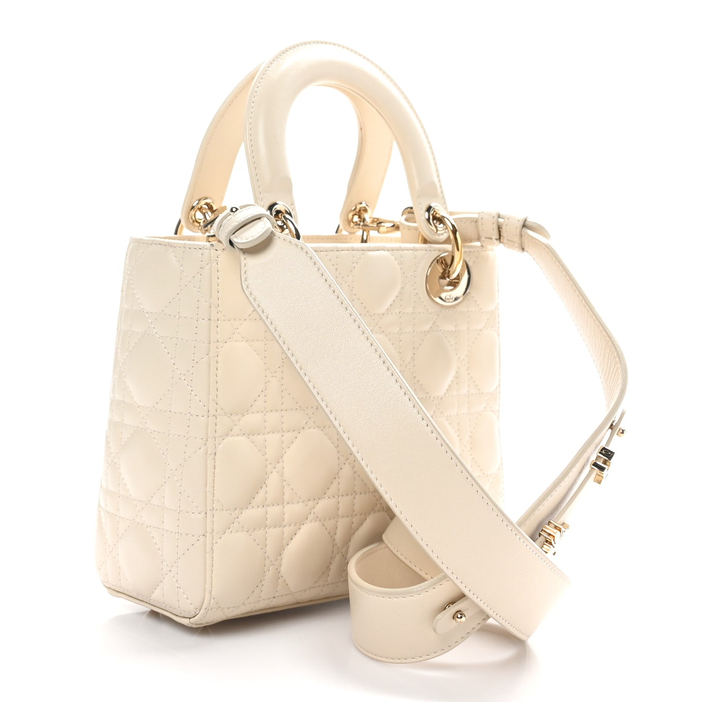Lambskin Cannage Small My ABCDior Lady Dior Powder Beige