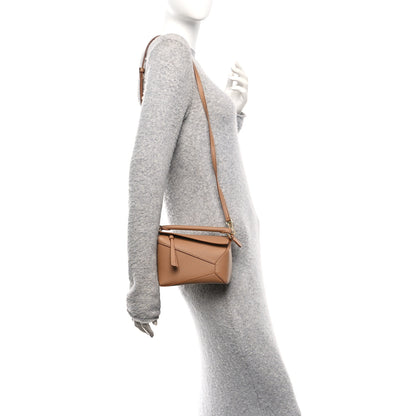 Loewe Calfskin Mini Puzzle Edge Bag Toffee 2 of 11