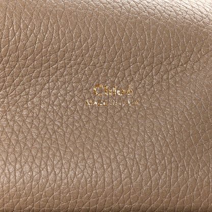 Chloe Shiny Grained Calfskin Medium Aby Day Shoulder Bag Motty Grey 7 of 11