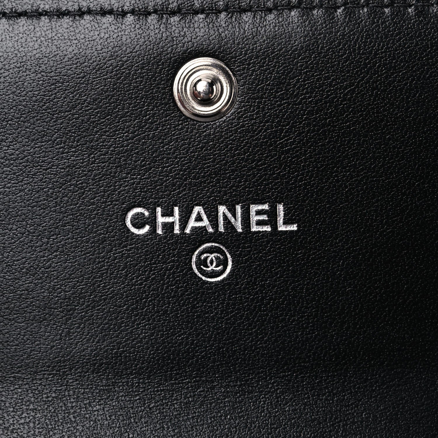 Chanel Distressed Patent Quilted Boy Flap Card Holder Wallet Black 6 of 11