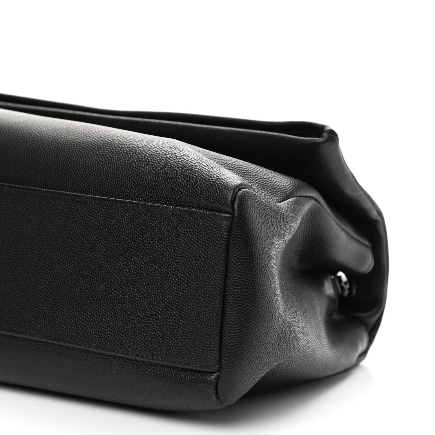 Saint Laurent Grain De Poudre Medium West Hollywood Monogram Fold-Over Black 8 of 8