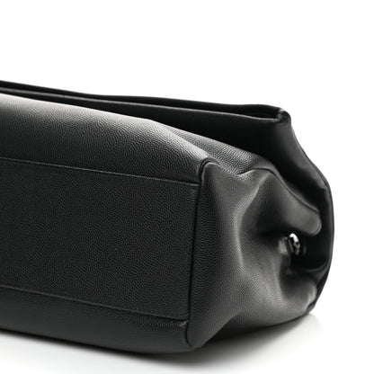 Saint Laurent Grain De Poudre Medium West Hollywood Monogram Fold-Over Black 8 of 8