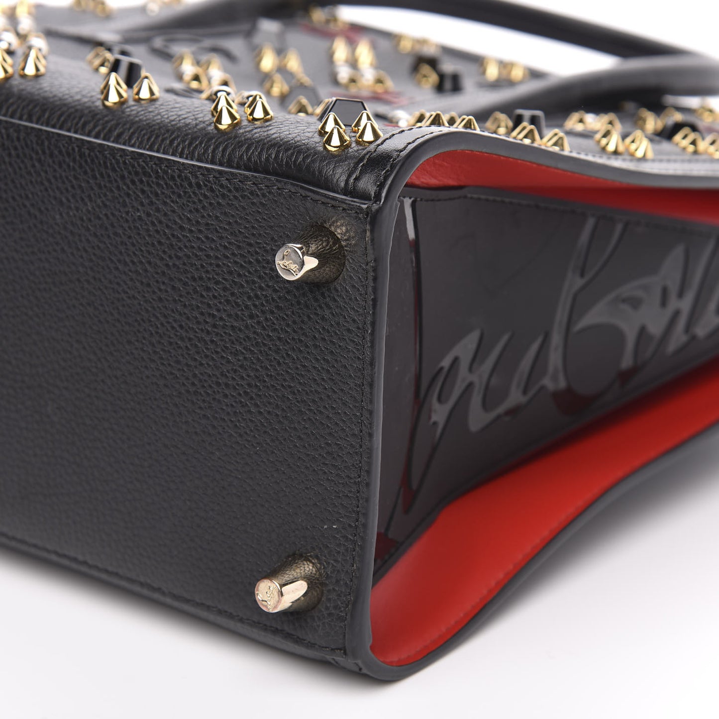 Calfskin Spikes Loubinthesky Medium Paloma Black Multimetal