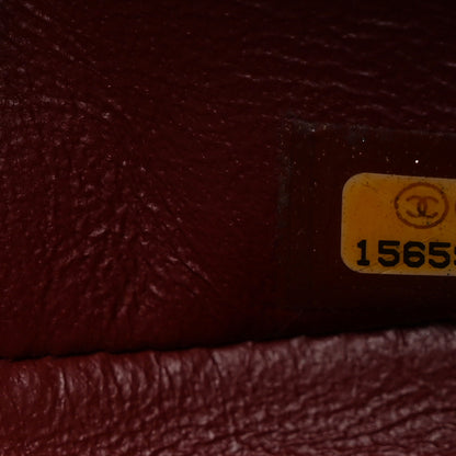 Chanel Caviar Quilted Jumbo Double Flap Dark Red 7 of 10