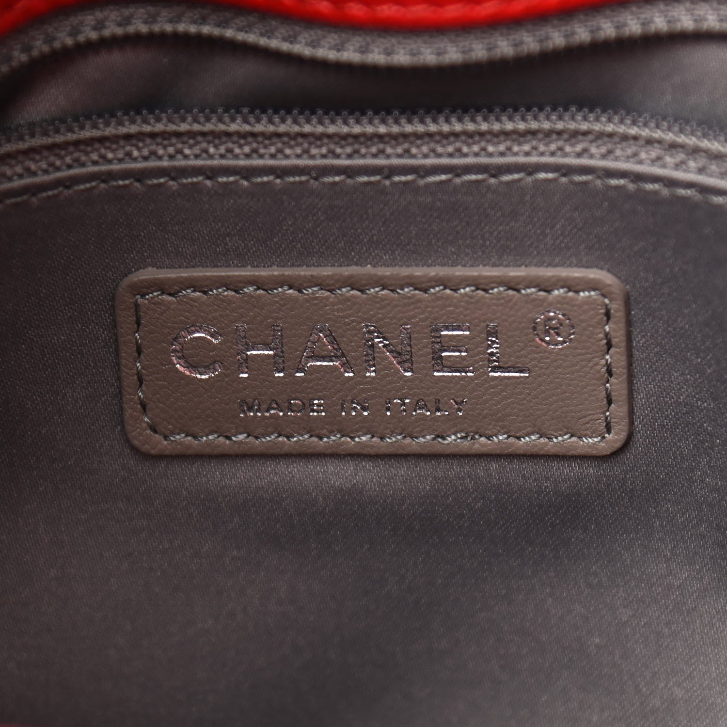 Chanel Caviar Quilted Vertical Grand Shopping Tote GST Red 5 of 9