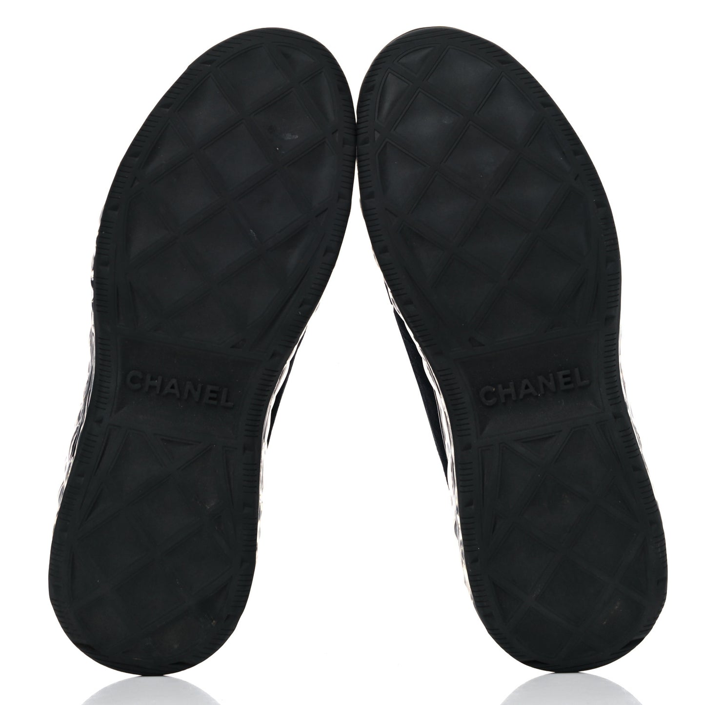 Suede Calfskin Velvet Grosgrain CC Sneakers 38 Navy Blue Black