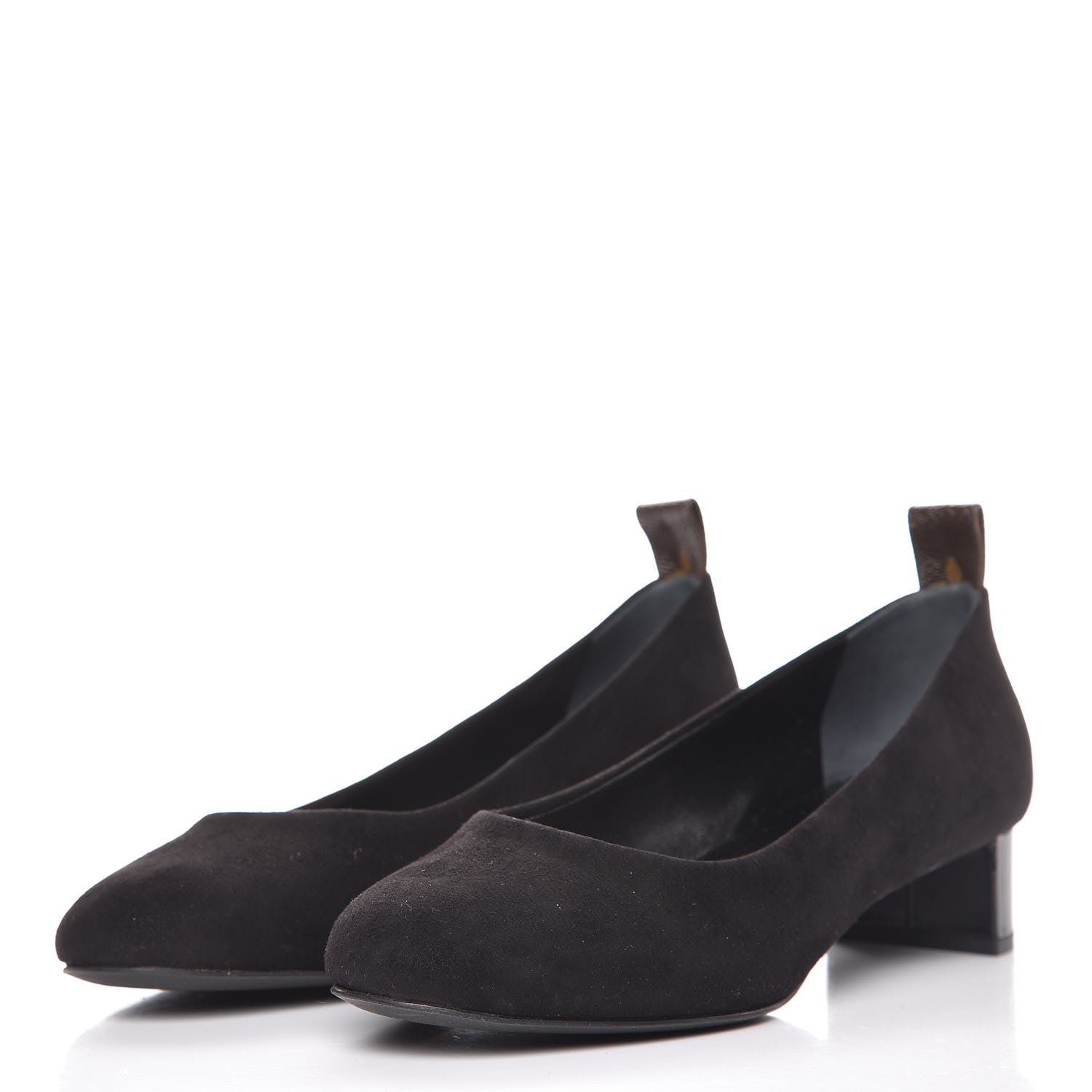 Louis Vuitton Suede Uniformes Pump 37.5 Black 2 of 9