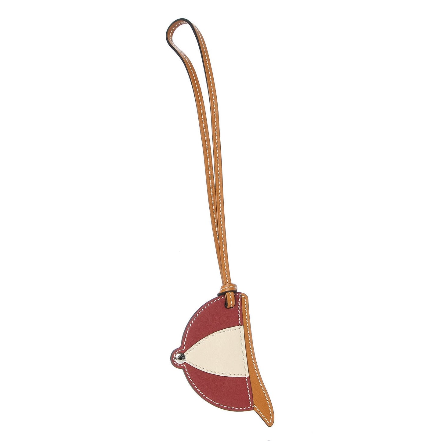 Swift Paddock Cap Bag Charm Rouge H Craie Sable