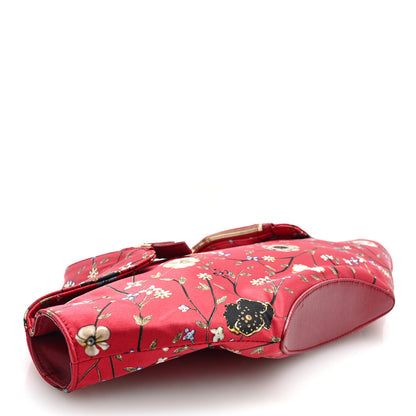 Alexander McQueen Silk Floral Print De Manta Clutch Red Multicolor 4 of 7