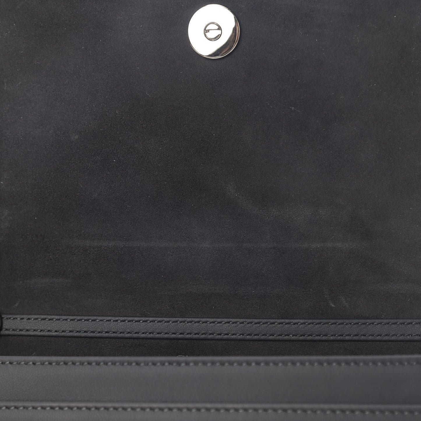 Ultra Matte Calfskin Diorama Wallet on Chain Pouch Black