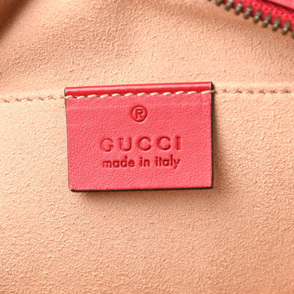 Gucci Calfskin Matelasse Small GG Marmont Chain Shoulder Bag Hibiscus Red 6 of 11