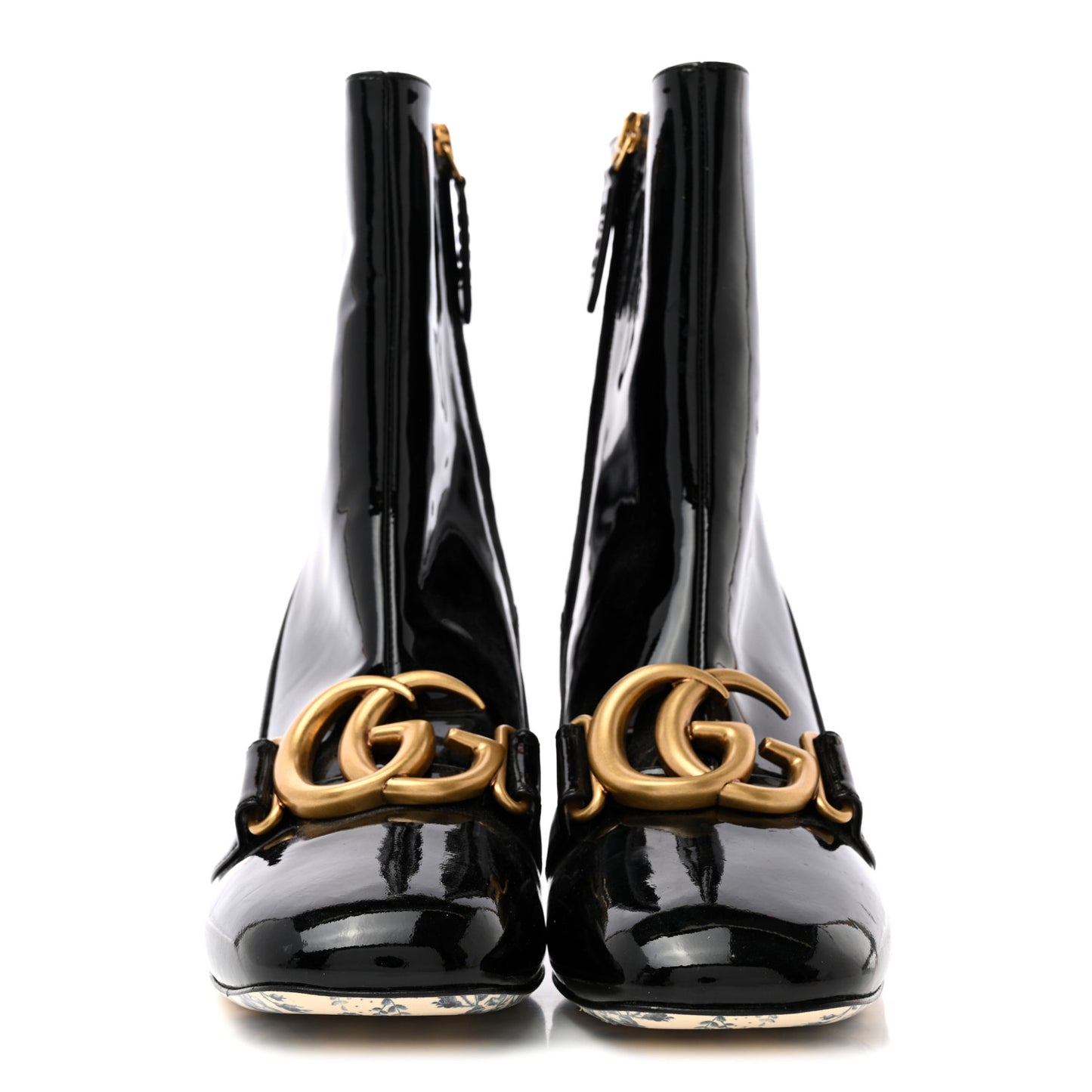 Vernice GG Victoire 55mm Ankle Boots 37 Black