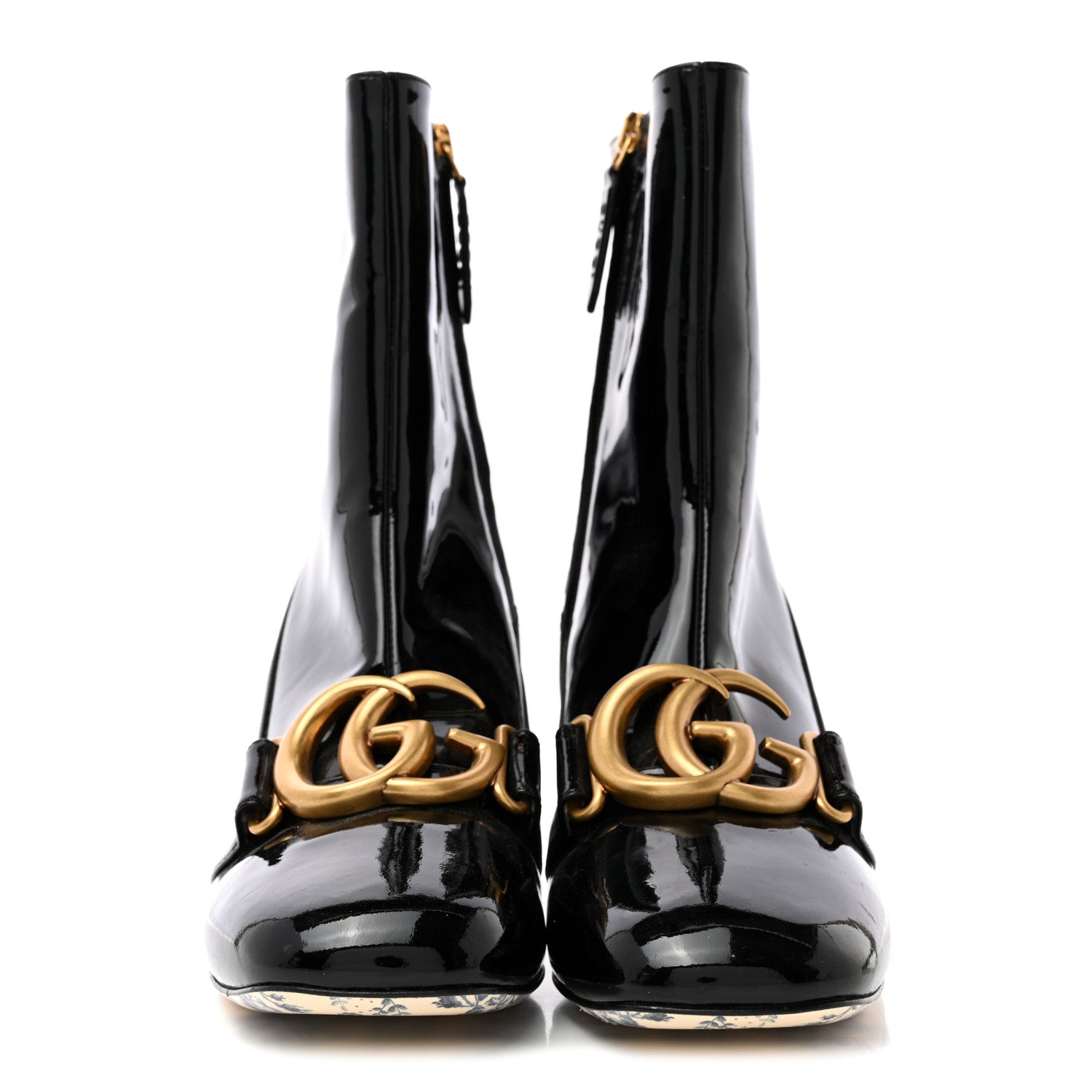 Gucci Vernice GG Victoire 55mm Ankle Boots 37 Black 2 of 13