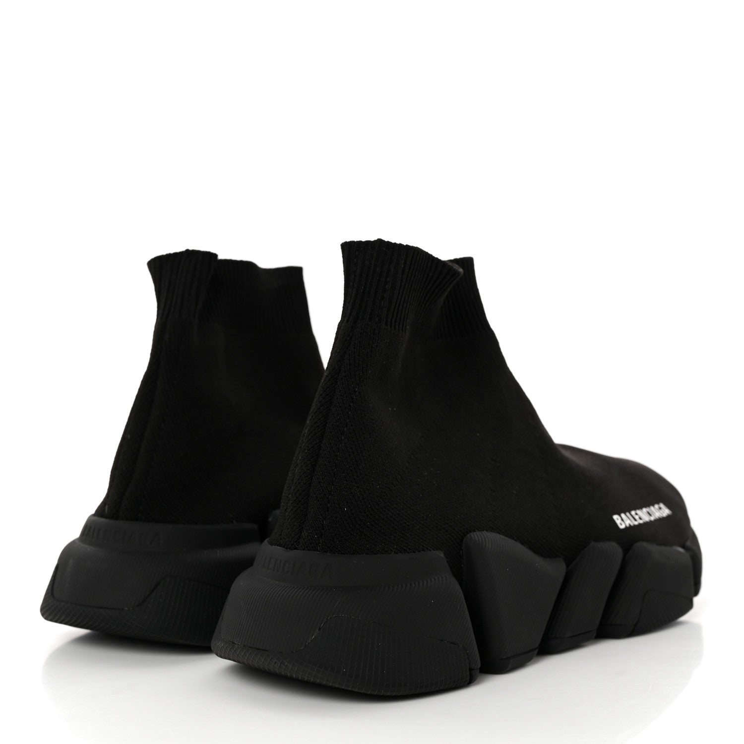 Balenciaga Technical 3D Recycled Knit Womens Speed 2.0 Sneakers 37 Monocolor Black 4 of 9