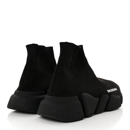 Balenciaga Technical 3D Recycled Knit Womens Speed 2.0 Sneakers 37 Monocolor Black 4 of 9