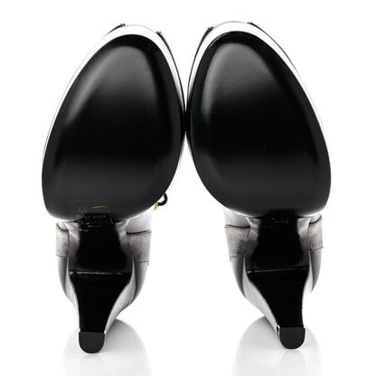 Louis Vuitton Calfskin Monogram Afterglow Platform Pumps 36.5 Black 5 of 7