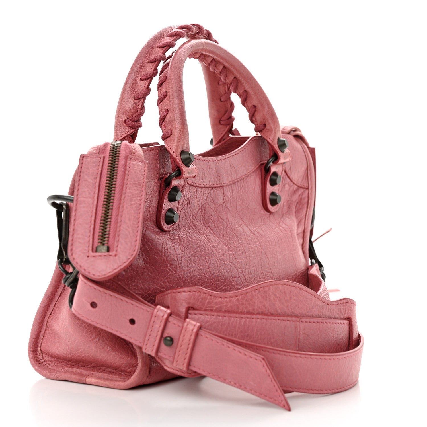 Balenciaga Agneau Classic Hardware Mini City Rose Bombon Raspberry 3 of 12