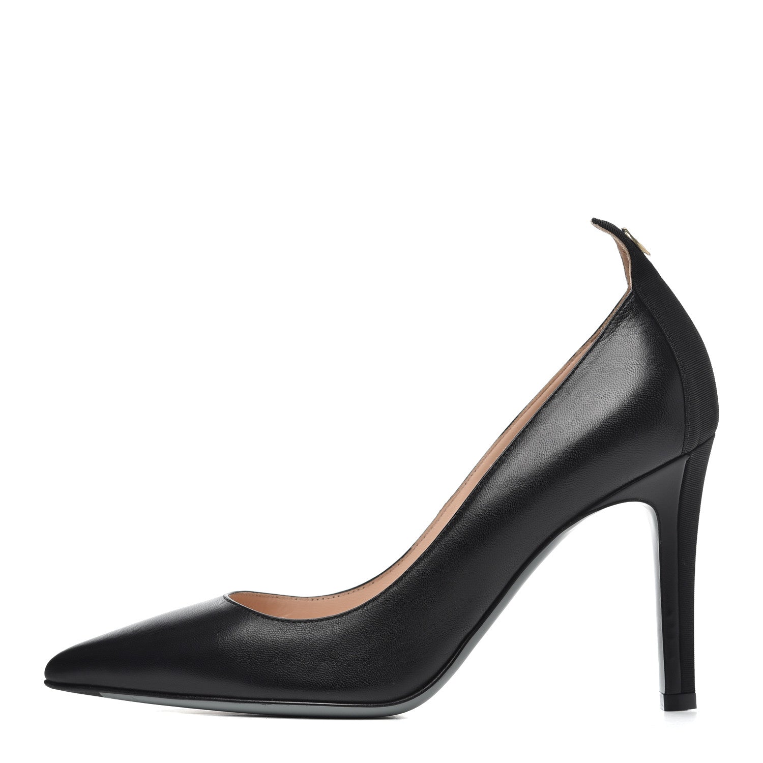 Fendi Calfskin Grosgrain Pumps 39 Black 1 of 15