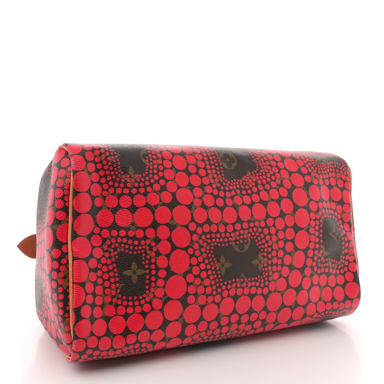 Louis Vuitton Monogram Kusama Town Speedy 30 Red 4 of 12