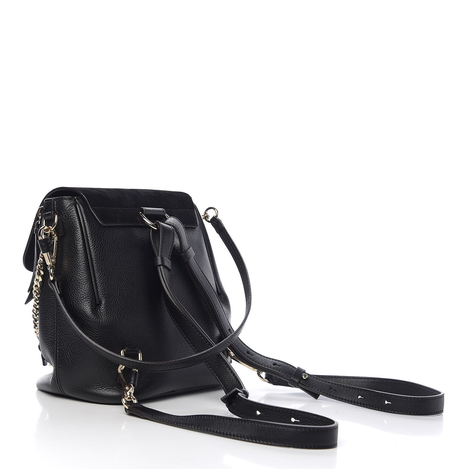 Chloe Suede Calfskin Small Faye Backpack Black 2 of 9
