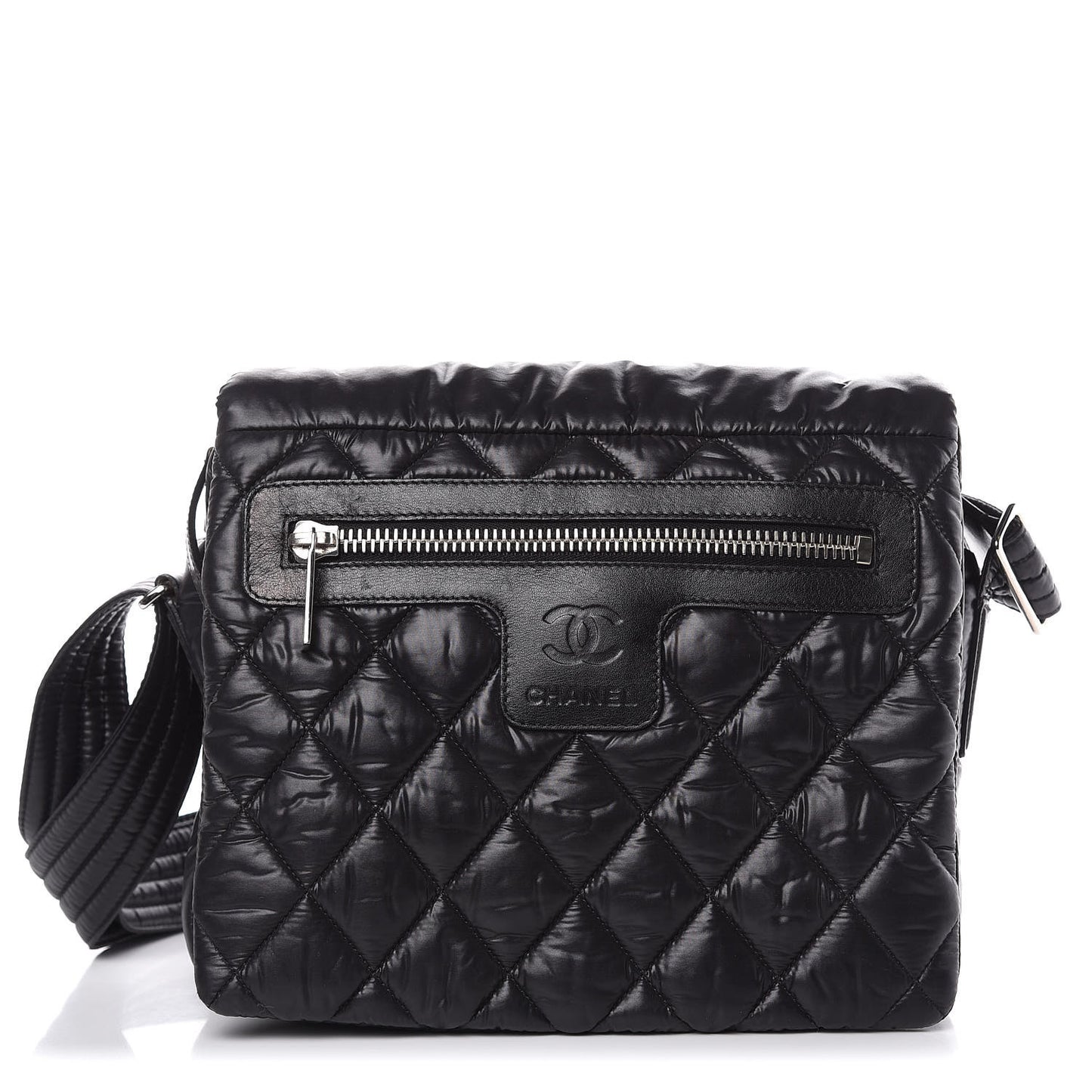 Nylon Small Coco Cocoon Messenger Bag Black