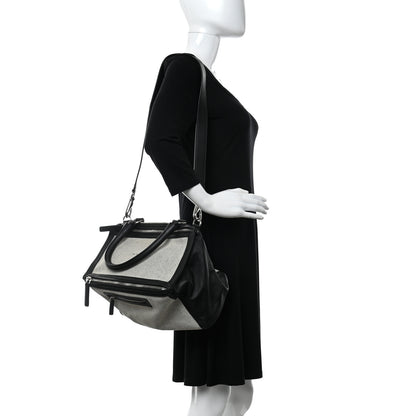 Givenchy Calfskin Canvas Medium Pandora Black 2 of 10