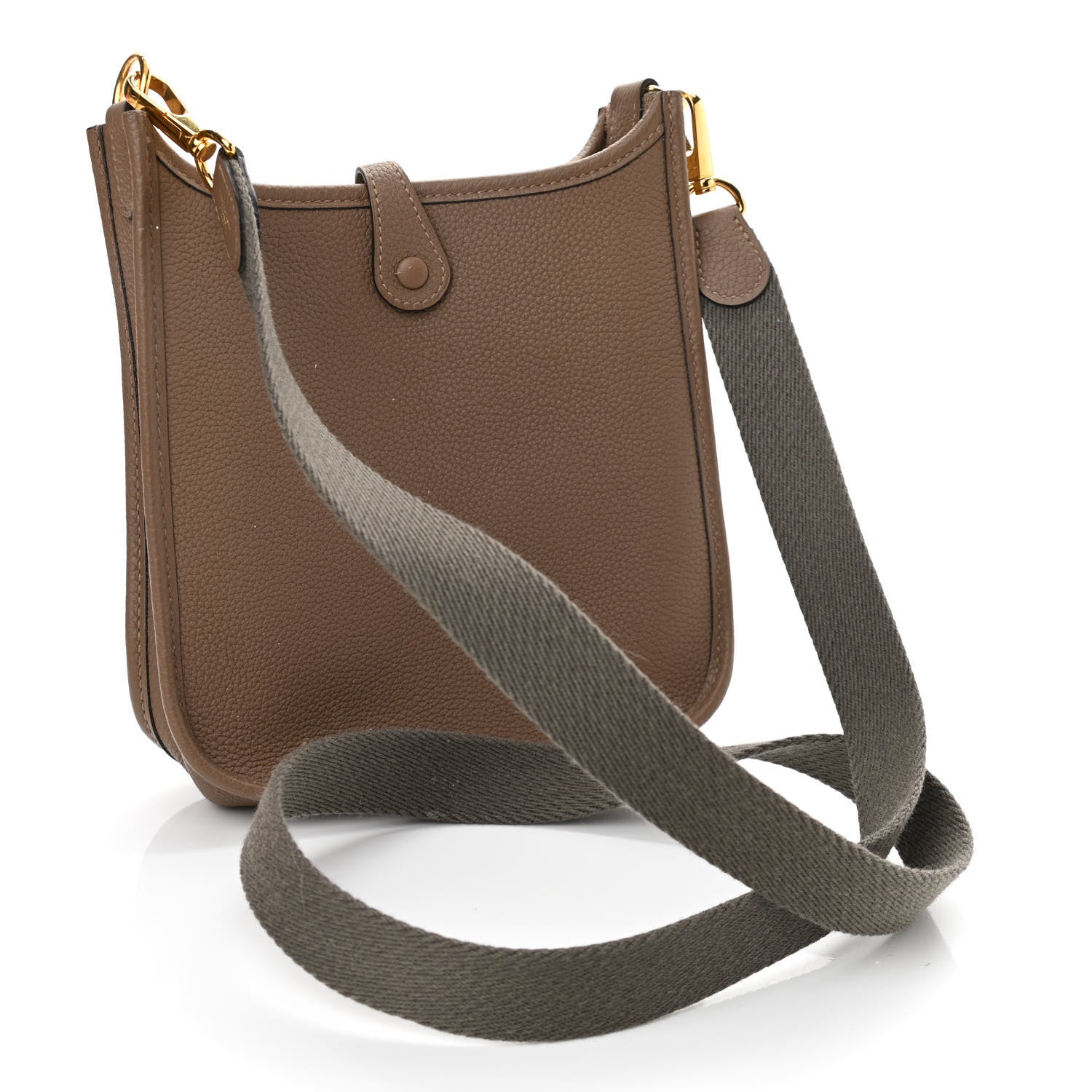 Hermes Taurillon Clemence Amazone Evelyne TPM Etoupe Etain 3 of 13