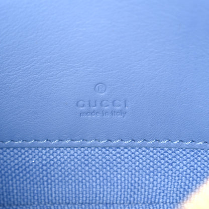 Gucci Dollar Calfskin Enamel Super Mini GG Marmont Chain Shoulder Bag Light Pink Blue 6 of 10