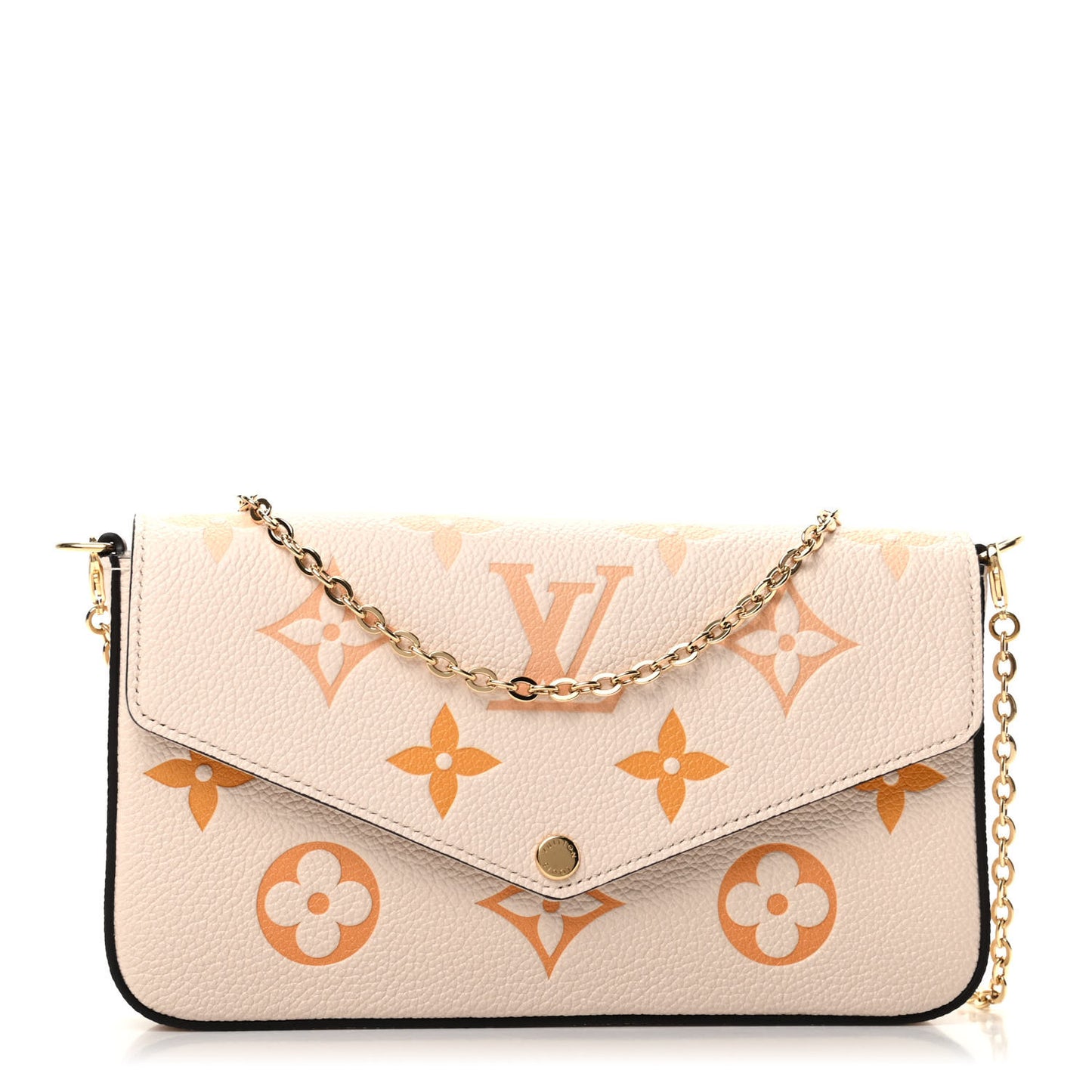 Empreinte Monogram Giant By The Pool Felicie Pochette Chain Wallet Cream Saffron