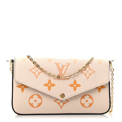 Louis Vuitton Empreinte Monogram Giant By The Pool Felicie Pochette Chain Wallet Cream Saffron 1 of 10